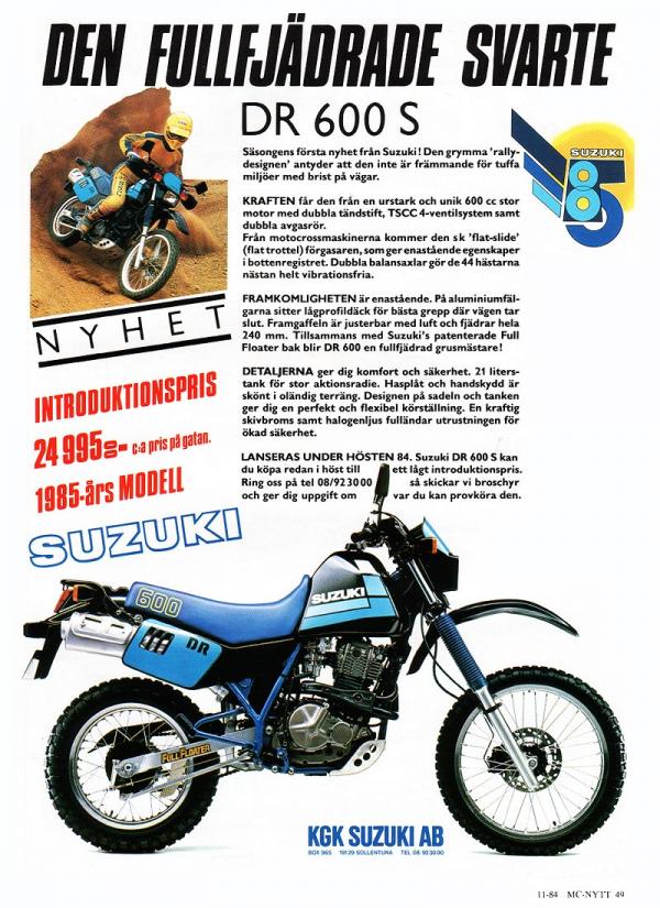 1985 Suzuki DR 600 S