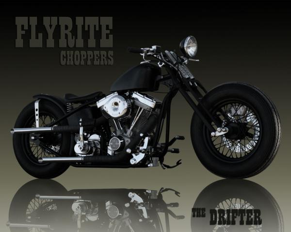 The old-school custom Flyrite Choppers Bobber draws all the eyes!